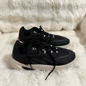 adidas Black and Off-White Retro Chunky Sneakers